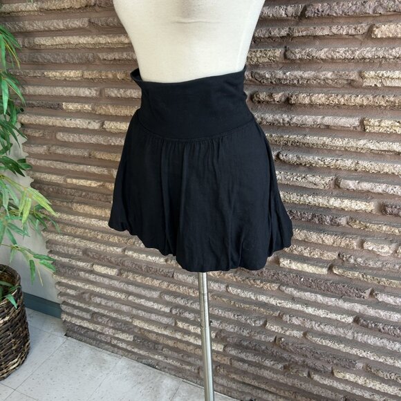Hard Tail Forever Black Cotton Knit Bubble Mini Skirt Size XS - Picture 4 of 6